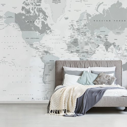Carte du monde sur papier peint